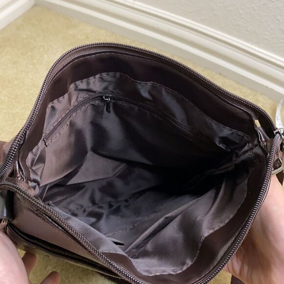 Men’s Shoulder / Messenger Bag Dark Brown - Picture 9 of 10